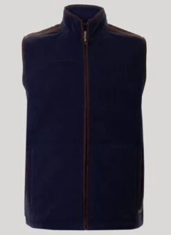 Suede Trim Fleece Gilet