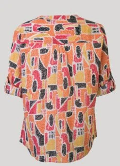 Earth Geo Print Crinkle Blouse -Outlet The Wardrobe Edit Store 41828pvs d6332d154095410