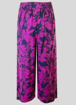 Purple Wide Leg Printed Trouser -Outlet The Wardrobe Edit Store 41835pvs 663da8716df4242