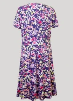 Pink Print Dress With Necklace -Outlet The Wardrobe Edit Store 41848pvs 51a248bea2e4188