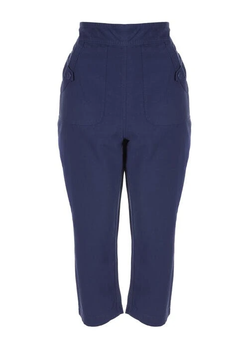 Navy Pull On Trousers 2 Navy Pull On Trousers - Image 2