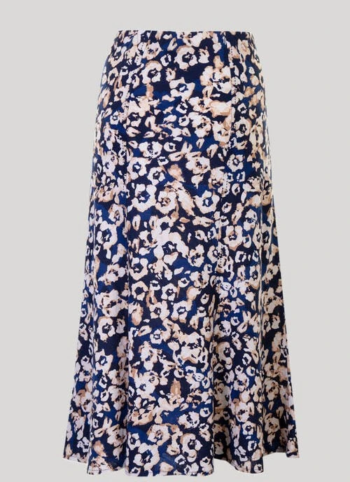 Navy Printed Skirt 2 Navy Printed Skirt - Image 2