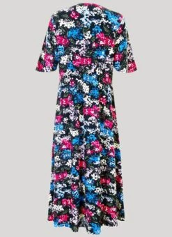 Navy Floral Printed Dress 5 Navy Floral Printed Dress -Outlet The Wardrobe Edit Store 41916pvs 54d2f693daa2919