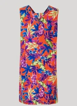 Orange Tropical Shift Dress -Outlet The Wardrobe Edit Store 41918pvs 07792e0c49560a8
