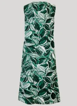 Green Leaf Print Dress -Outlet The Wardrobe Edit Store 41921pvs 4c86b95bb44b576