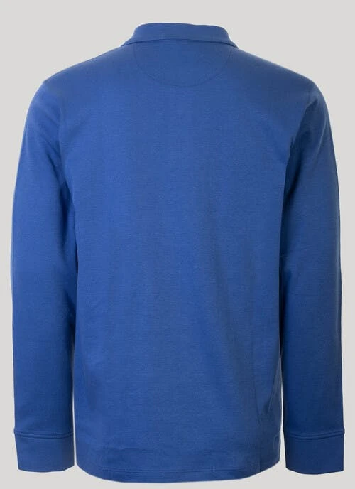 Blue Long Sleeve Polo Top 2 Blue Long Sleeve Polo Top - Image 2