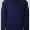 Navy Long Sleeve Polo Top