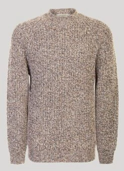 Beige TN Fisherman Rib Jumper