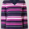 V Neck Striped Jumper