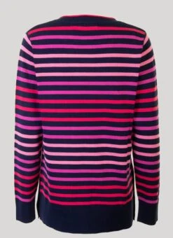 Pink Stripe Jumper -Outlet The Wardrobe Edit Store 42302pvs 6cb66669c9daea3