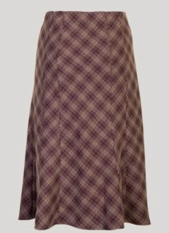 Check Lined Skirt 27"