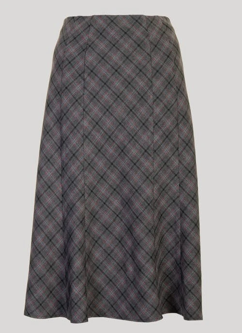 Check Textured Lined Skirt 27" 3 Check Textured Lined Skirt 27" - Image 3
