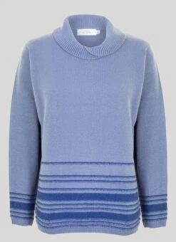 Blue Boucle Stripe Jumper