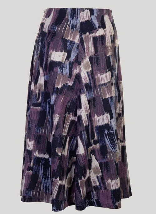 Brush Stroke Printed Jersey Skirt 3 Brush Stroke Printed Jersey Skirt - Image 3