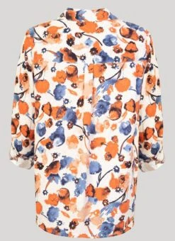 Peach Printed Blouse -Outlet The Wardrobe Edit Store 42521pvs 29fb4c3e41a6692