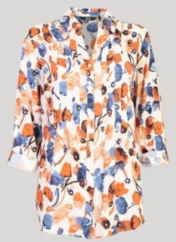 Peach Printed Blouse -Outlet The Wardrobe Edit Store 42532pvs 6ed394a33e9cdfc