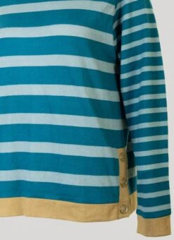 Turquoise Stripe Top -Outlet The Wardrobe Edit Store 42607pvs fa38350b8454cce