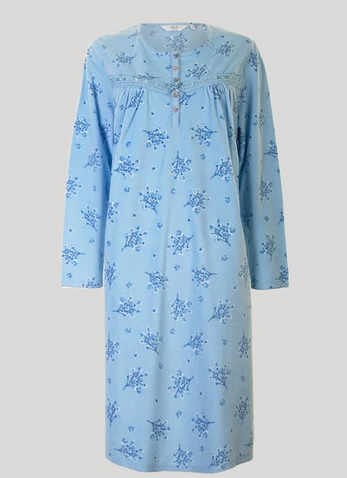 Blue Fleece Nightdress 1 Blue Fleece Nightdress