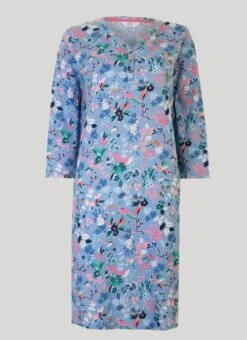 Blue 3/4 Sleeve Nightie