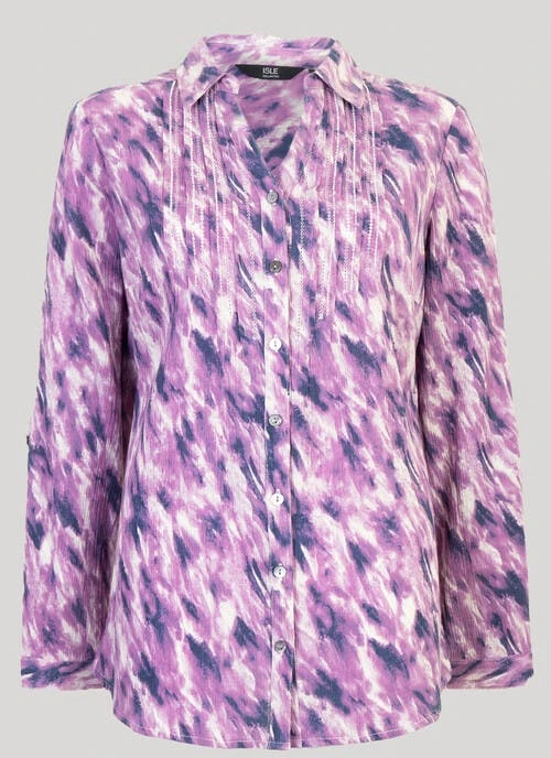 Lavender Printed Blouse -Outlet The Wardrobe Edit Store 42933pvs d4955ccbb185b86