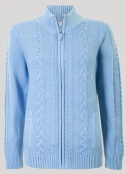 Blue Cotton Cardigan