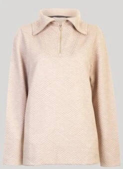 Funnel Neck Textured Jumper