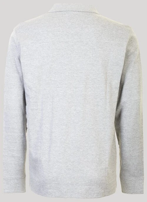 Grey Long Sleeve Polo Top 2 Grey Long Sleeve Polo Top - Image 2