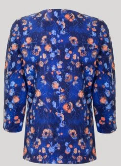 Navy Print Necklace Top -Outlet The Wardrobe Edit Store 43081pvs 88bbef627bd1ecc