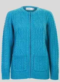 Turquoise Textured Cardigan