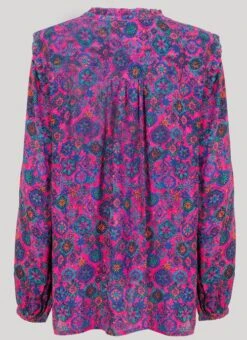 Pink Printed Blouse -Outlet The Wardrobe Edit Store 43193pvs 42f76419301696f