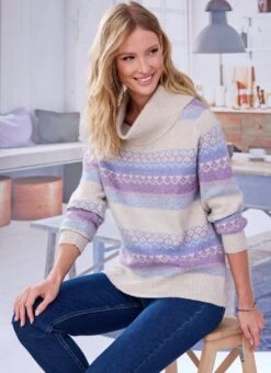 Lilac Fairisle Jumper