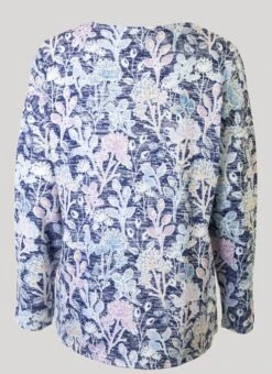 Navy Print Top 5 Navy Print Top -Outlet The Wardrobe Edit Store 43384pvs 84b48096c29c073
