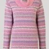 Pink Fairisle Cowl Jumper