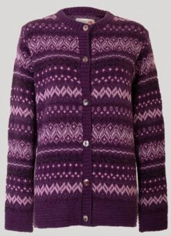 Purple Fairisle Cardigan