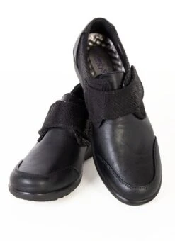 Black Velcro Fastening Snake Shoes