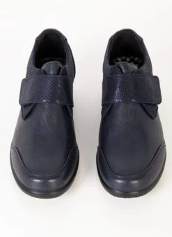 Navy Velcro Fastening Snake Shoes -Outlet The Wardrobe Edit Store 43478pvs a5ff3d631fb5845