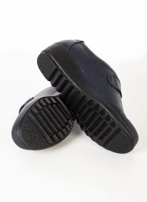 Navy Flower Button Shoes 2 Navy Flower Button Shoes - Image 2