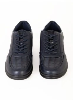 Navy Snake Lace-Up Trainer -Outlet The Wardrobe Edit Store 43487pvs 608aec835f270a4