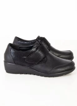 Black Velcro Fastening Snake Shoes -Outlet The Wardrobe Edit Store 43488pvs 7c26e4a3654f789