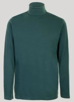 Green Roll Neck Jersey Top