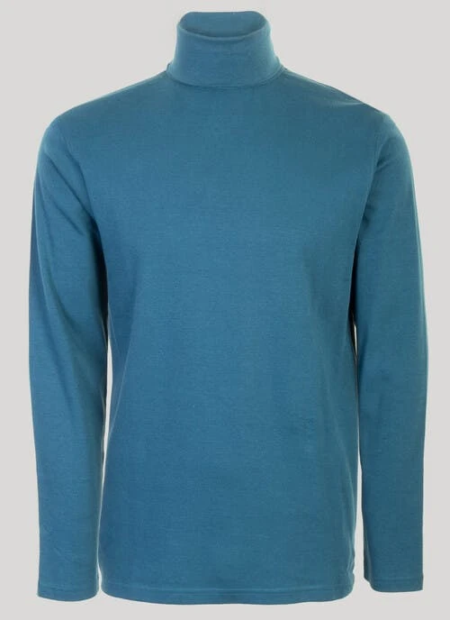 Blue Roll Neck Jersey Top 1 Blue Roll Neck Jersey Top