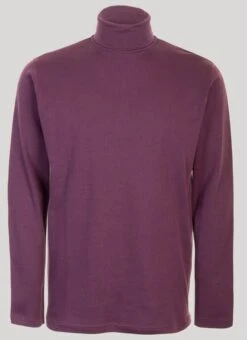 Purple Roll Neck Jersey Top