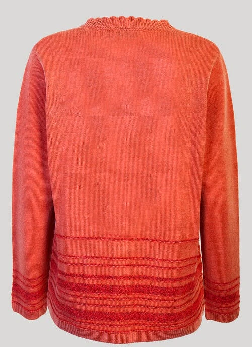 Rust Crew Neck Cardigan 3 Rust Crew Neck Cardigan - Image 3