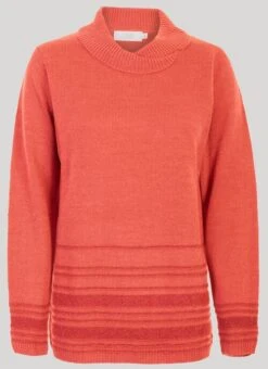 Coral Boucle Stripe Jumper