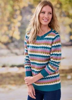 Turquoise Stripe Jumper