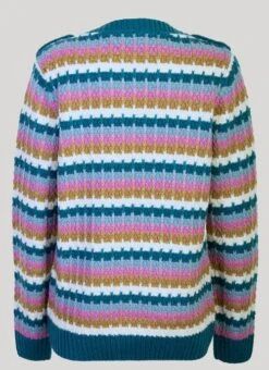Turquoise Stripe Jumper -Outlet The Wardrobe Edit Store 43689pvs b9f035e379cd21b