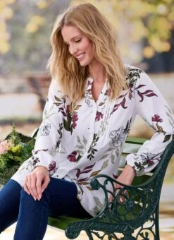 Printed Leaf Blouse