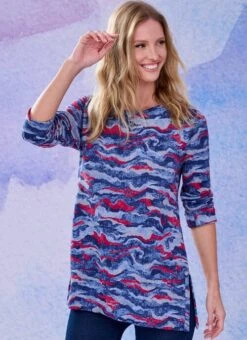 Brushed Printed Tunic