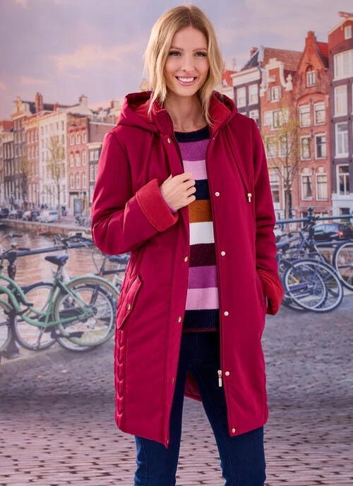 Crimson Coat Quilted & Hood 1 Crimson Coat Quilted & Hood