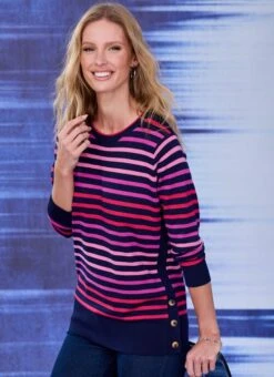 Pink Stripe Jumper